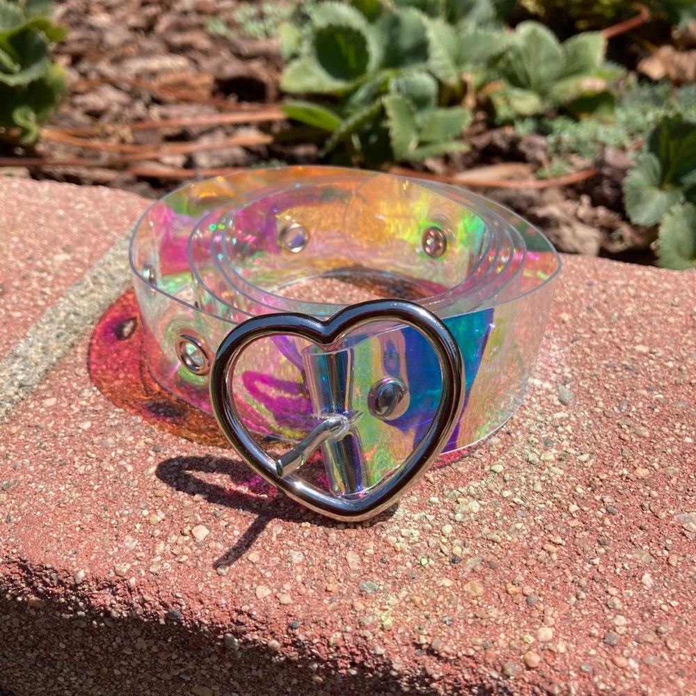 Holographic Heart Belt 💙💚🧡💜💛